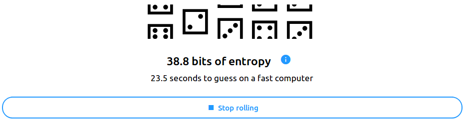 Polydice UI showing how to roll the dice