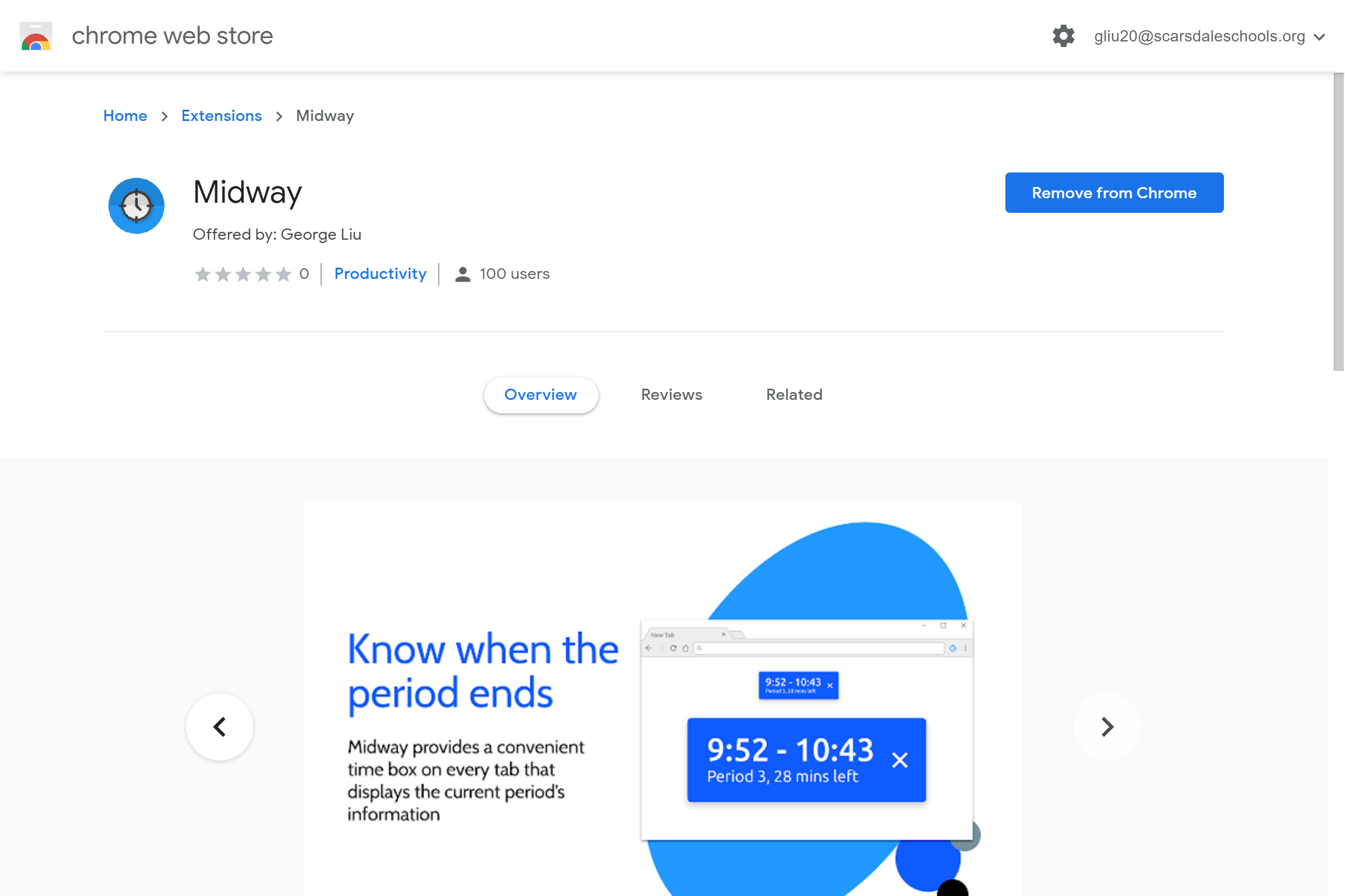 The Midway Chrome extension with exactly 100 users